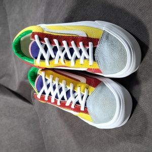 Vans The Sunshine Style 36 Multicolour Canvas Suede Lace Up Sneakers VG- US 7.5